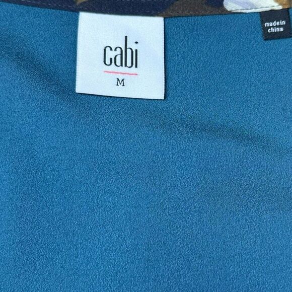 CABI Women’s Green White Floral Tiered Ruffle Chiffon Pirouette Dress Size Mediu - Picture 3 of 5